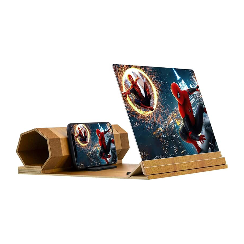 Phone Screen Magnifier with Wood Stand